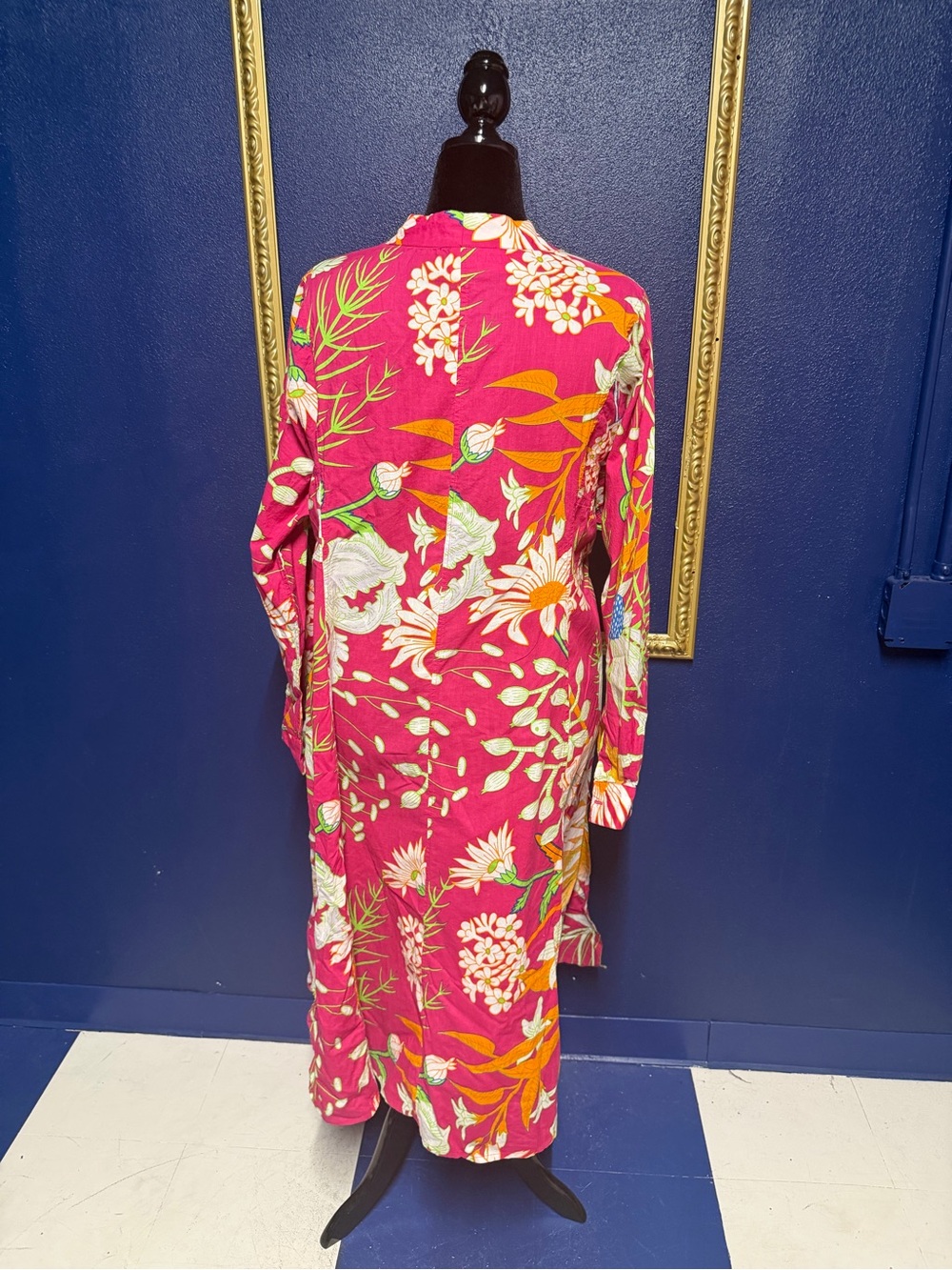 Uncle Frank Hot Pink Floral Tunic Dress - Picture 2 of 2